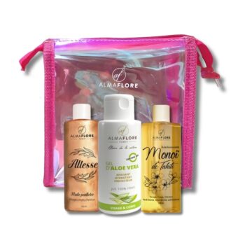 ALMAFLORE PACK GOLD (HUILE PAILL 100ml+GEL ALOE+HUILE BRONZ)