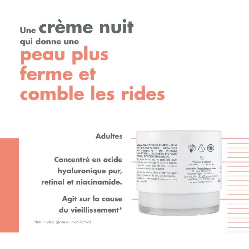 AVENE HYALURON ACTIV B3 Crème multi-intensive nuit 40 ml – Image 3