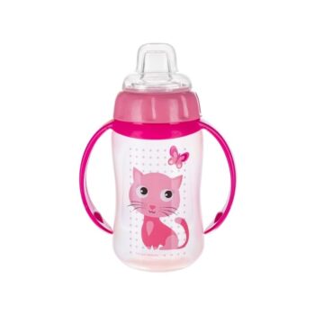 CANPOL BIBERON PLASTIQUE ROSE SILICONE 6M+ 320ML REF 56/512