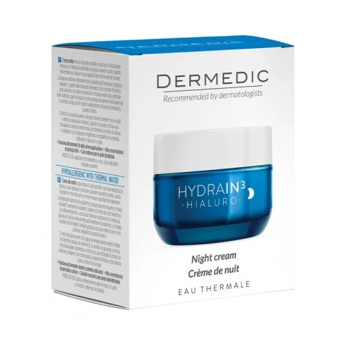 Dermedic Hydrain 3 crème de nuit hydratante anti-rides 55g