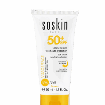 SOSKIN Crème Solaire Très Haute Protection peau sèche SPF50+ 50ml