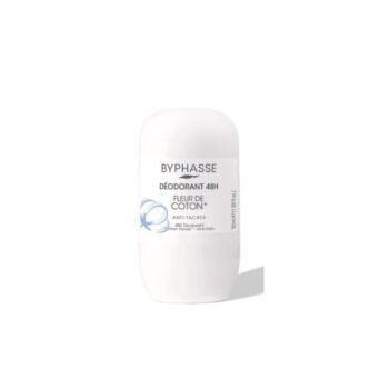 BYPHASSE DEODORANT ROLL ON ANTI TACHES FLEUR DE COTON 50ML