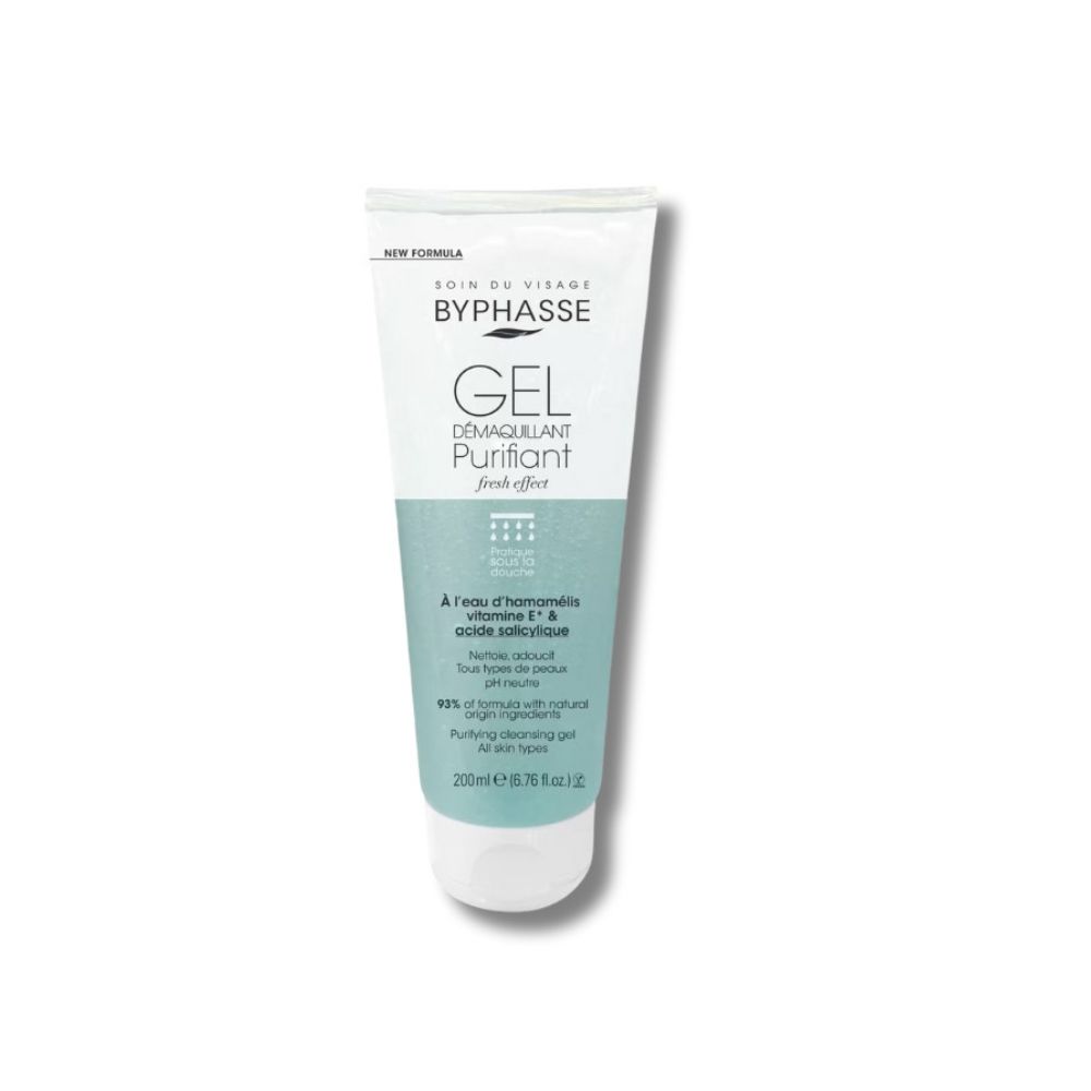 BYPHASSE GEL DEMAQUILLANT PURIFIANT TOUS TYPES DE PEAUX 200ML