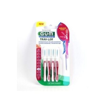 GUM Brossettes Traveler fine cylindrique bte de 4 (1612)