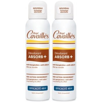 ROGE CAVAILLES DUO Déo Absorb+ Efficacité 48h Spray LOT 2 ,150ml