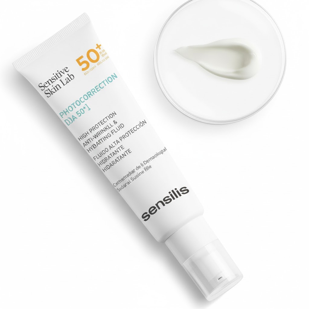 Sensilis Photocorrection D-A 50+ – Fluide Solaire Anti-Âge Haute Protection