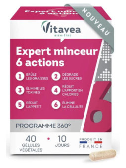 Vitavea Expert Minceur 6 en 1 – Boîte de 40 gélules