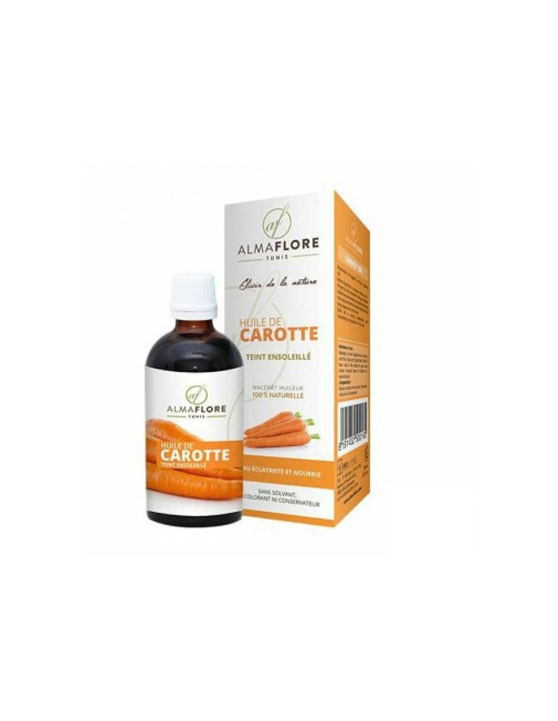 Almaflore huile de carotte 100ml - préparation au soleil et effet bonne mine