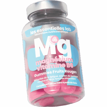 les essentielles lab Magnésium + Vitamine B6 Gummies BT/60
