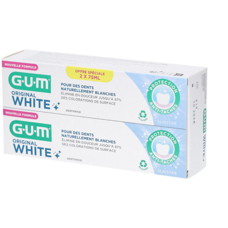GUM Dentifrice Duo Original White Pack