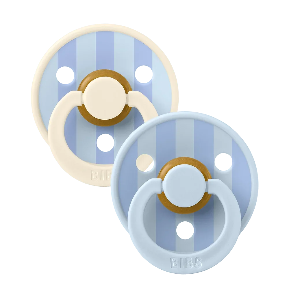 BIBS SUCETTE COLOUR PACIFIER DUSTY BLUE MIX 0-6 MOIS LOT DE 2