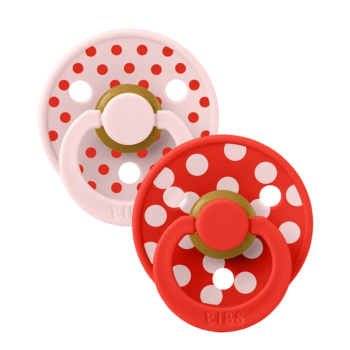 BIBS SUCETTE COLOUR PACIFIER BLOSSOM-CANDY APPLE 0-6 MOIS LOT DE 2