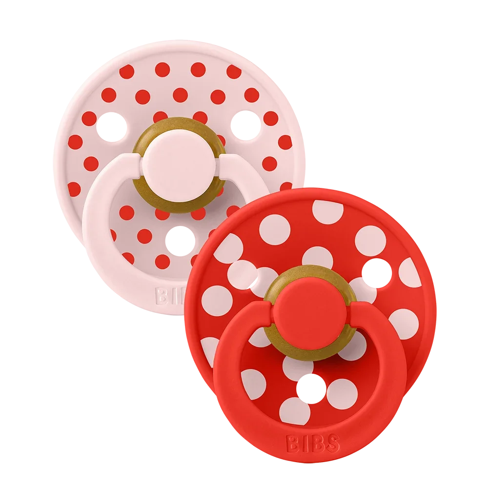 BIBS SUCETTE COLOUR PACIFIER BLOSSOM-CANDY APPLE 0-6 MOIS LOT DE 2