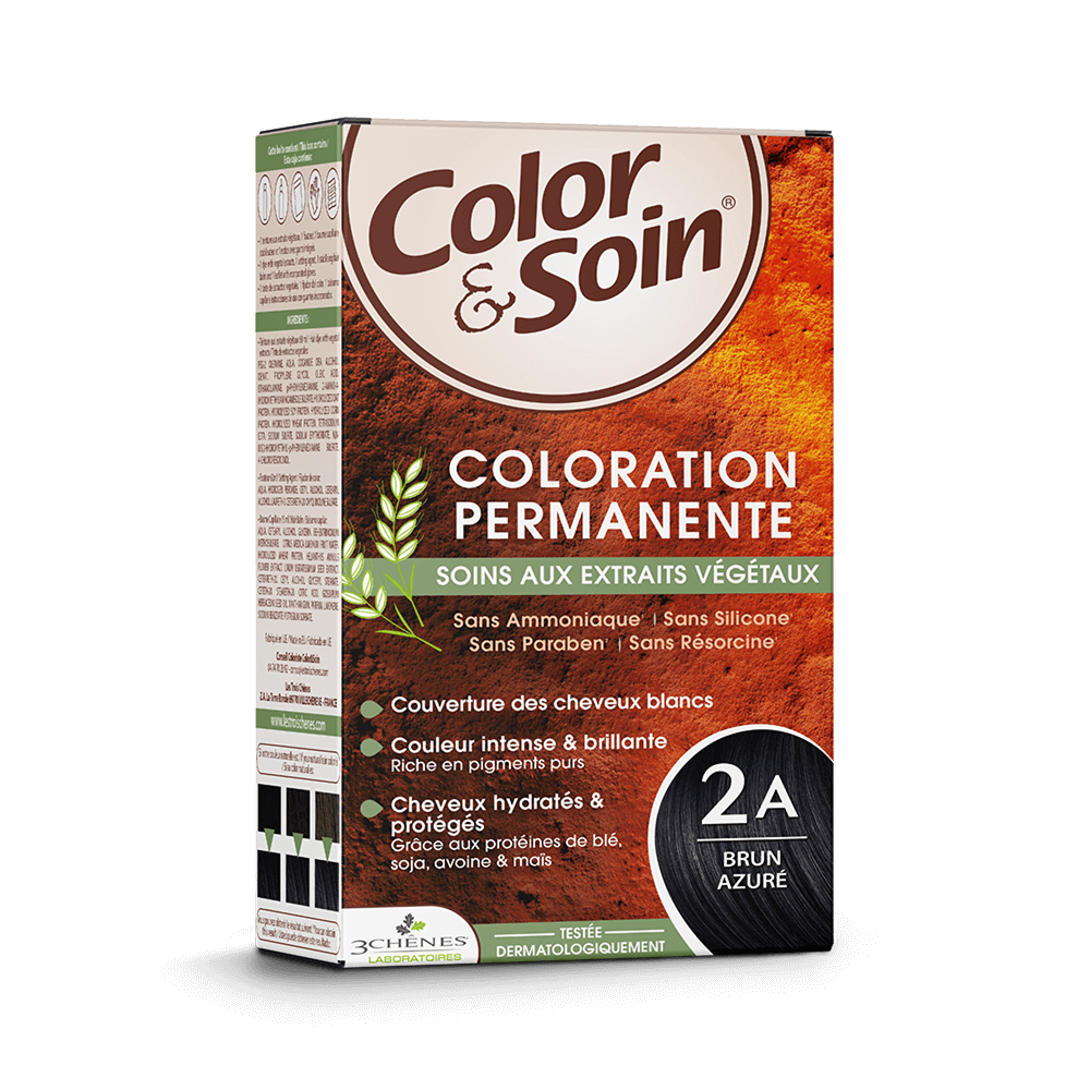3 Chênes Color & Soin coloration 2A Brun Azuré