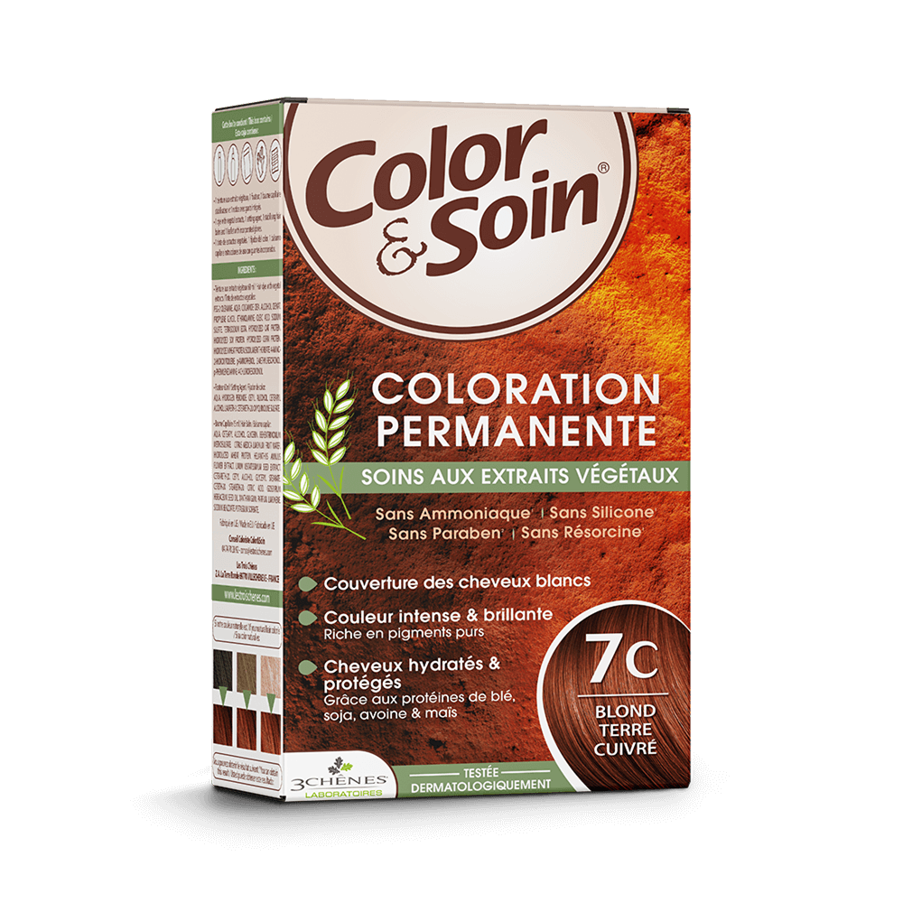 3 Chênes Color & Soin coloration 7C Blond Terre Cuivré