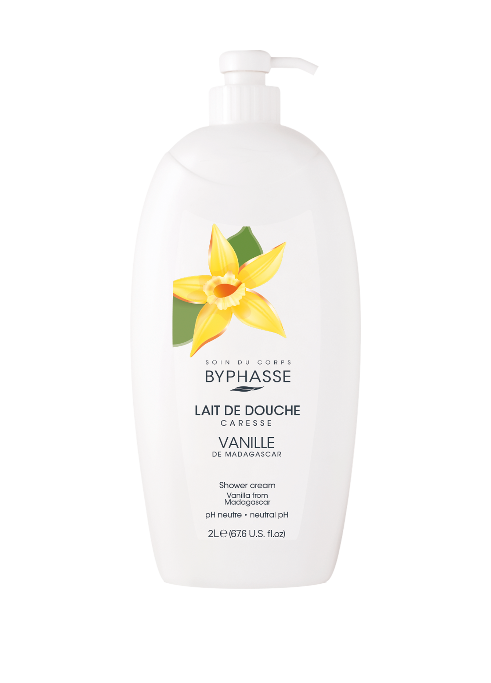 BYPHASSE CARESSE LAIT DE DOUCHE FLEUR DE VANILLE 2L