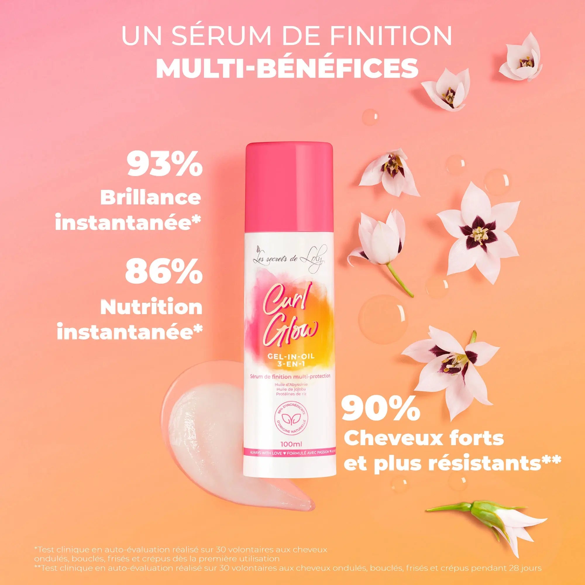 LES SECRETS DE LOLY CURL GLOW SERUM DE FINITION MULTI PROTECTION 100ML