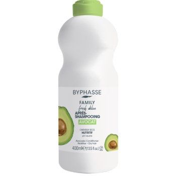 BYPHASSE FAMILY FRESH DÉLICE APRÈS-SHAMPOOING AVOCAT CHEVEUX SECS 400ML