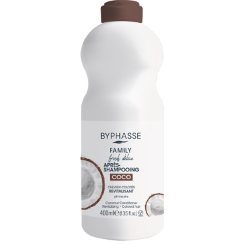 BYPHASSE FAMILY FRESH DÉLICE APRÈS-SHAMPOOING COCO CHEVEUX COLORÉS 400ML