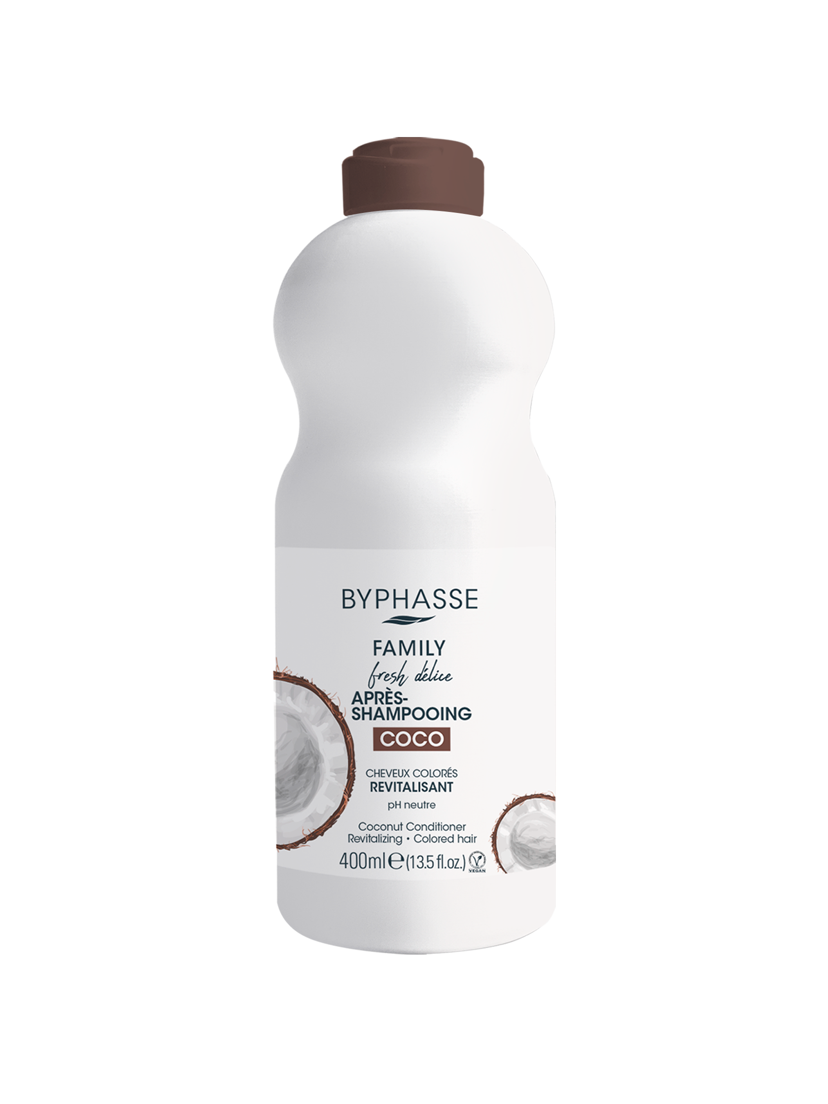 BYPHASSE FAMILY FRESH DÉLICE APRÈS-SHAMPOOING COCO CHEVEUX COLORÉS 400ML