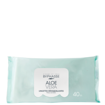 BYPHASSE LINGETTES DÉMAQUILLANTES ALOE VERA 40 UNITÉS