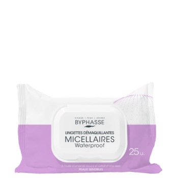 BYPHASSE LINGETTES DÉMAQUILLANTES WATERPROOF 25 UNITÉS