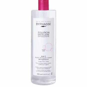 BYPHASSE SOLUTION MICELLAIRE DÉMAQUILLANTE 4 EN 1 500ML