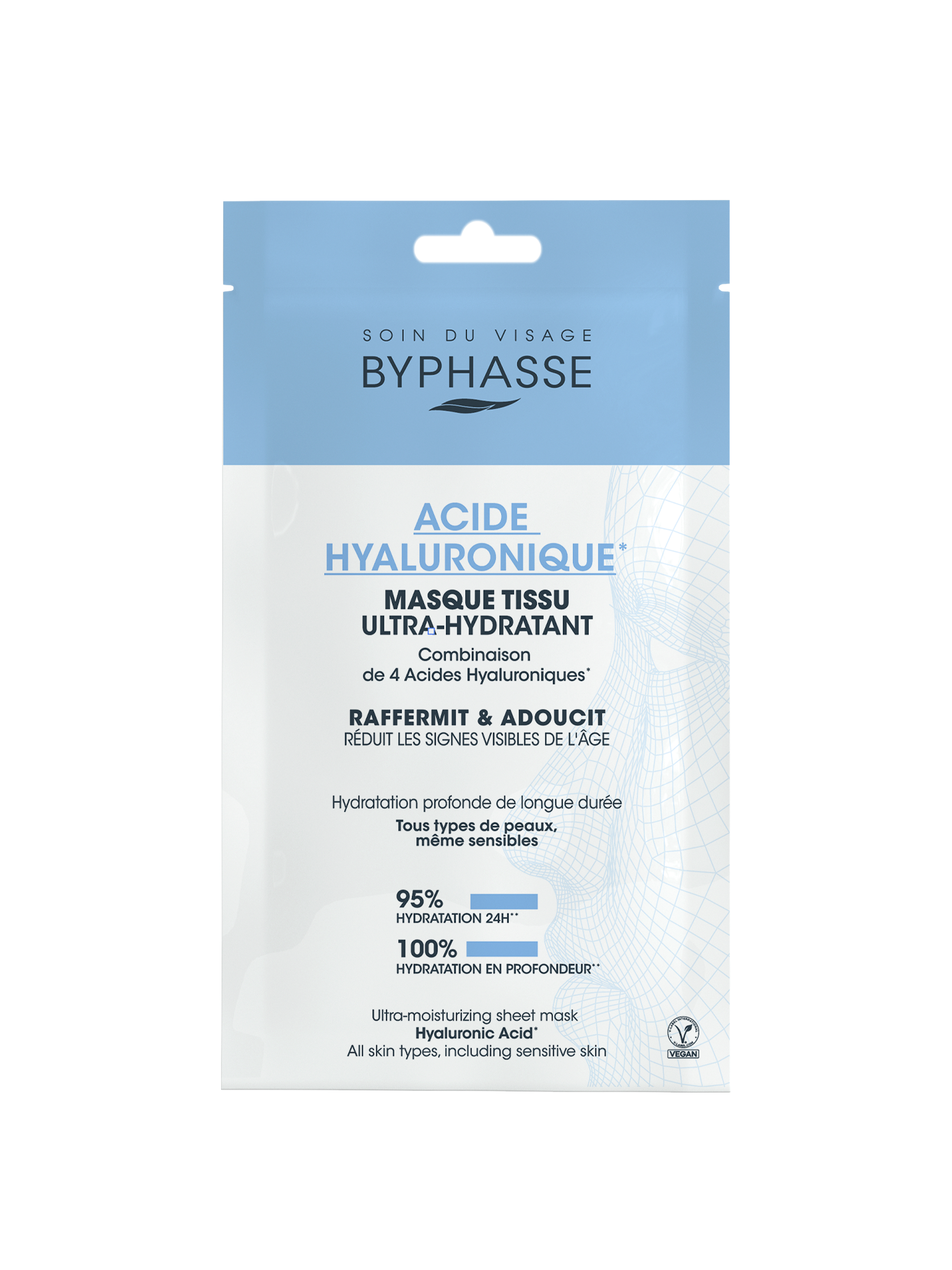 BYPHASSE MASQUE TISSU SKIN BOOSTER ACIDE HYALURONIQUE 18ML