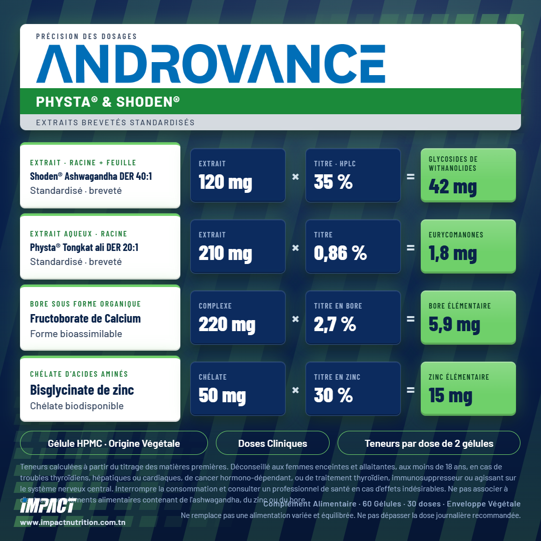 IMPACT NUTRITION ANDROVANCE TESTO - PHYSTA® & SHODEN®