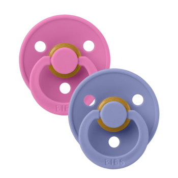 BIBS SUCETTE COLOUR PACIFIER BUBBLEGUM-PERI 0-6 MOIS LOT DE 2