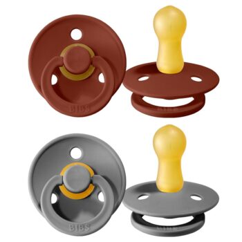 BIBS SUCETTE COLOUR PACIFIER RUST-SMOKE 6-18 MOIS LOT DE 2