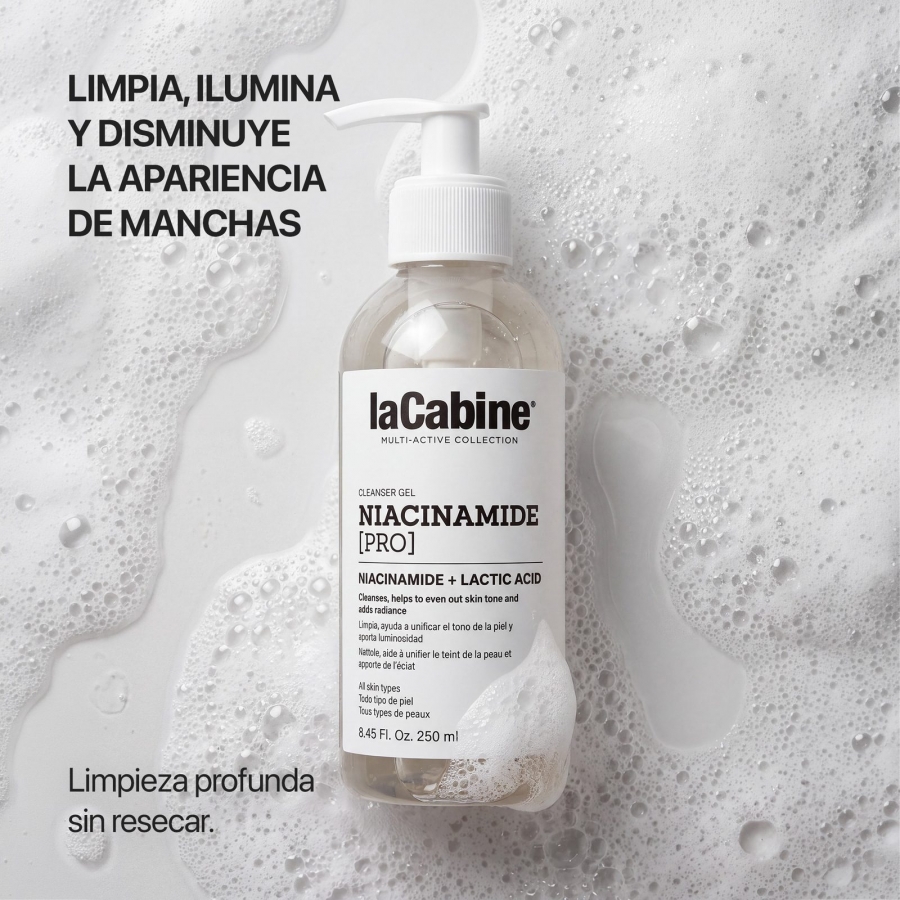 LA CABINE CLEANSING GEL NIACINAMIDE PRO 250ML – GEL NETTOYANT ÉCLAT