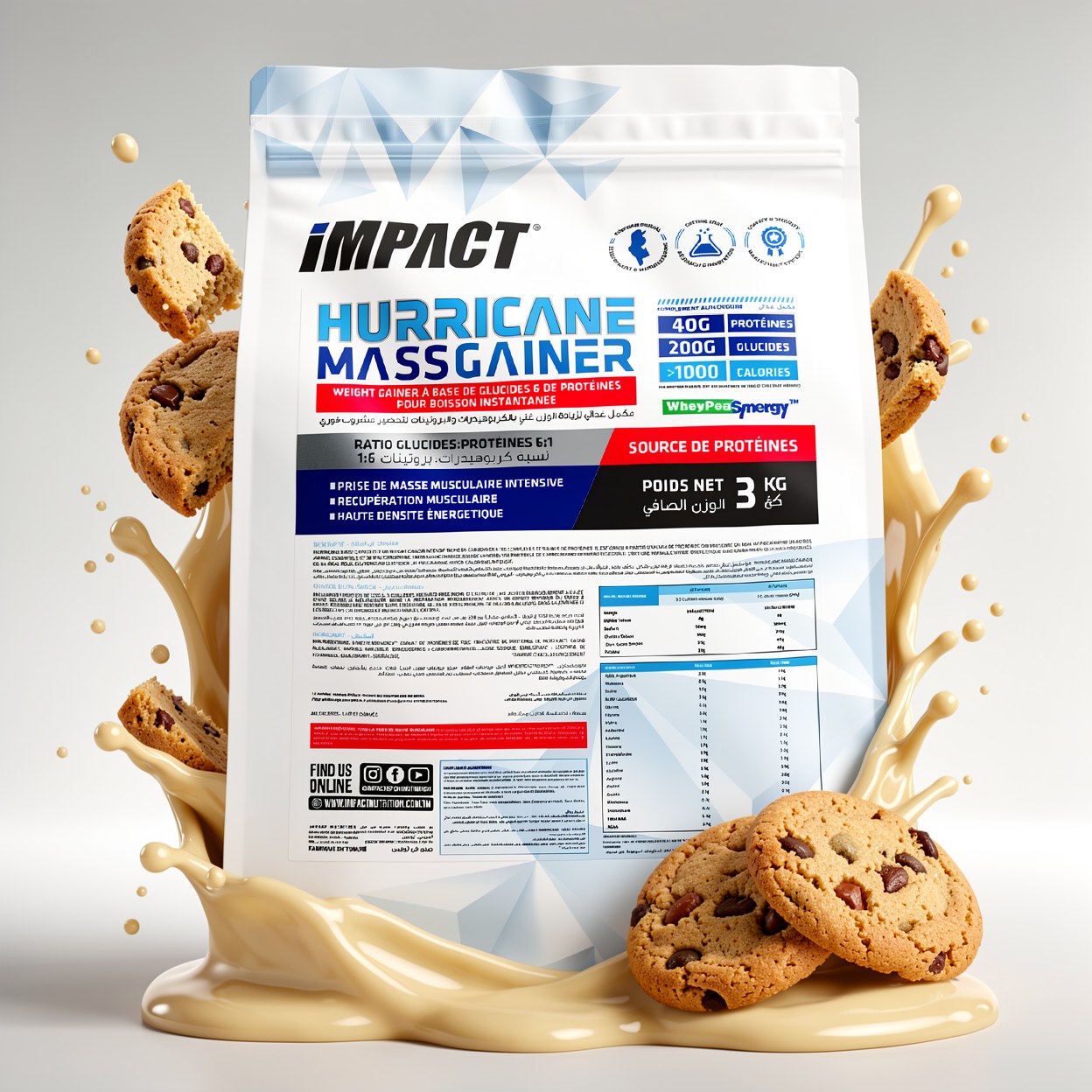 IMPACT NUTRITION HURRICANE MASS GAINER - WHEYPEASYNERGY®