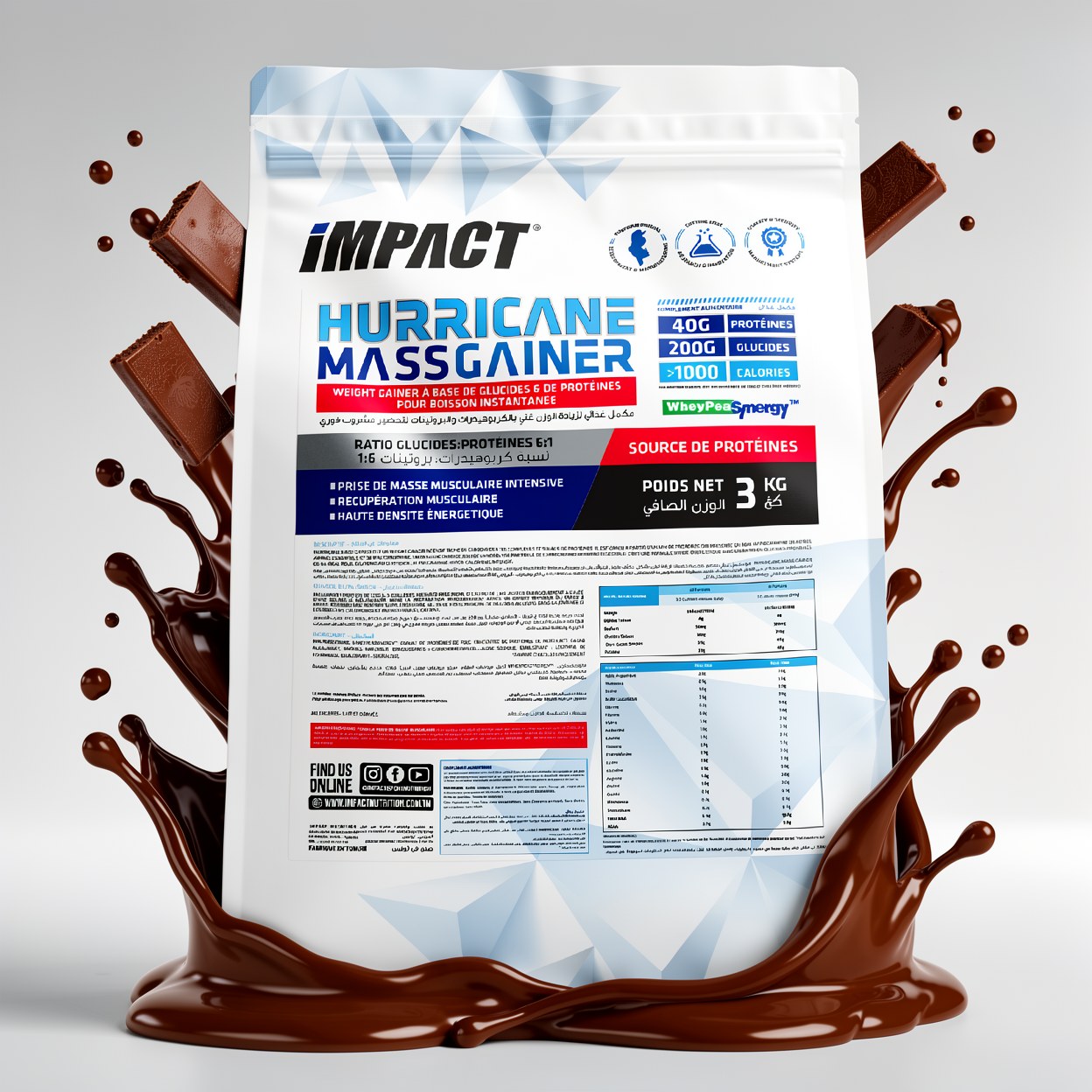 IMPACT NUTRITION HURRICANE MASS GAINER - WHEYPEASYNERGY®